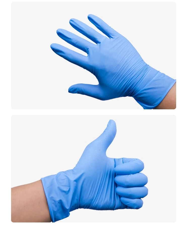 Disposable Nitrile Gloves, Powder Free Nitrile Examination Gloves with En455, En374 Size From S to XL