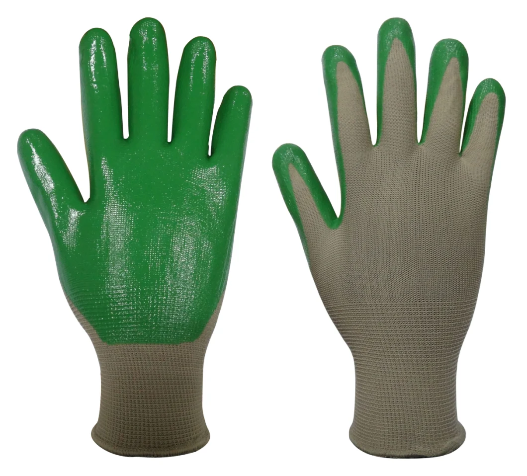 Multi Purpose Work Grip Coating Dirtproof Guantes Gardening Mechanic Construction Auto Nitrile Coated Gloves