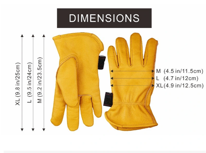 Driver Gloves with Gloden Cow Grain Leather for Driving Gardening Gloves