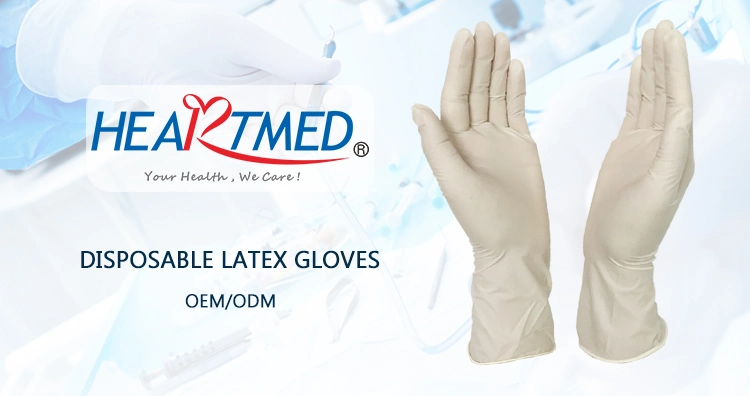 Powdered or Powder Free Disposable Latex Hand Gloves