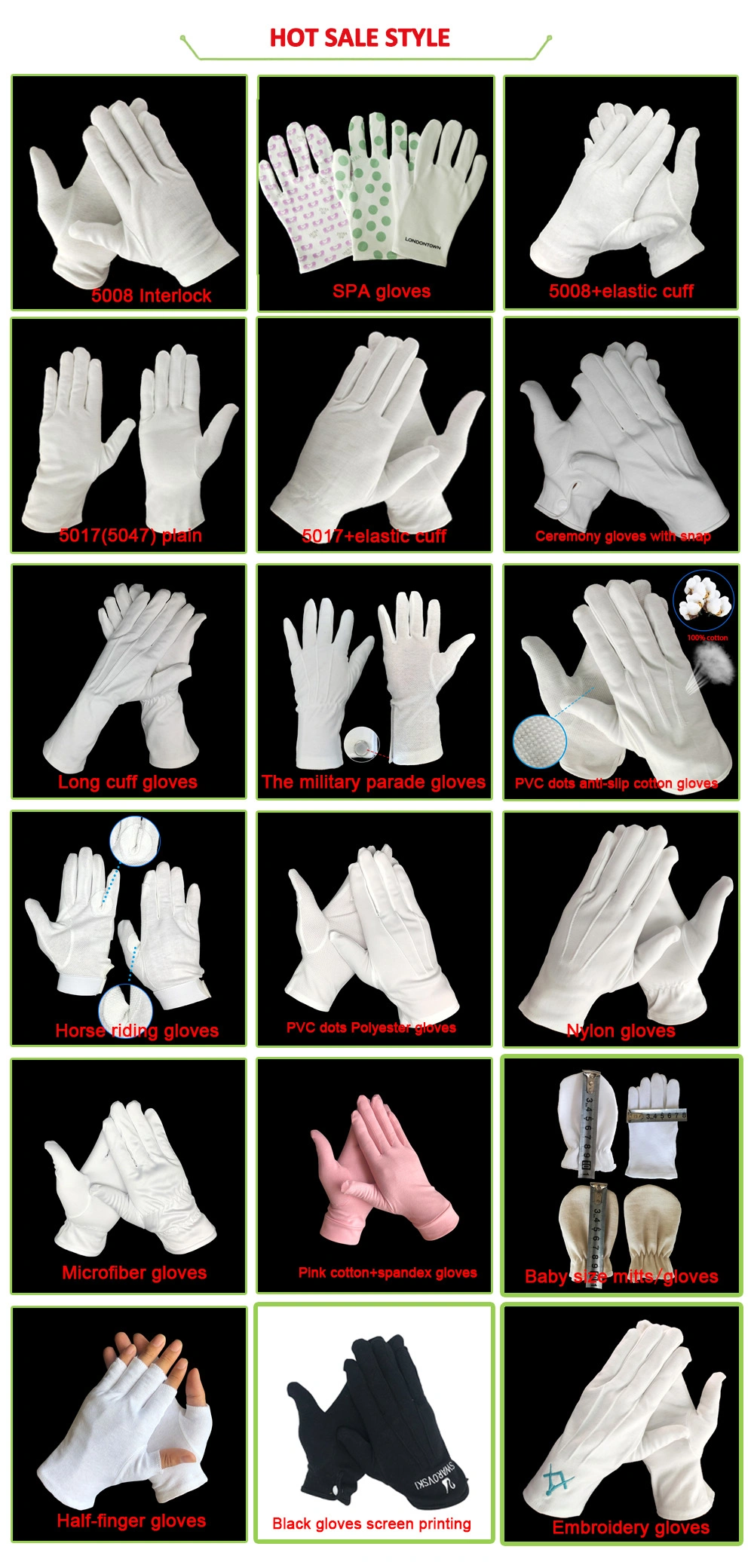 Custom Newborn Baby Cotton Gloves No Scratch Mittens Gloves