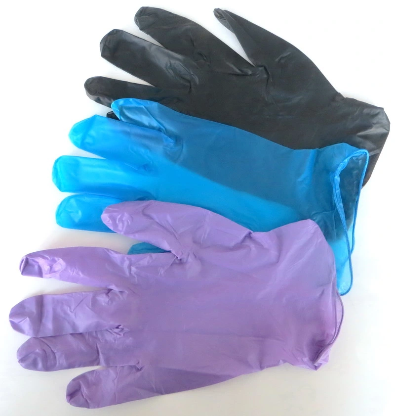 Disposable Powder Free Blue Color Vinyl Gloves for Food Service HDPE Gloves Latex Gloves Work Glove Rubber Gloves Safety Gloves Household Gloves Cleaning Gloves