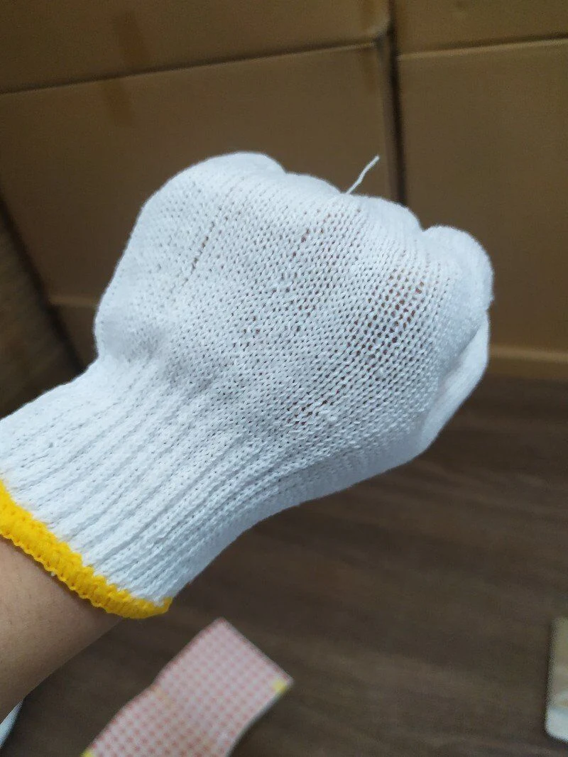 OEM Knitted Cotton Glove Work Protection Gloves 45g White Cotton Gloves