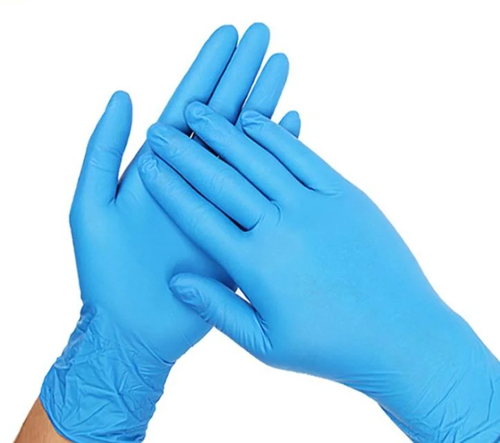 Blue Suitable for Palm Powder Free Disposable Nitrile Gloves/Latex Gloves