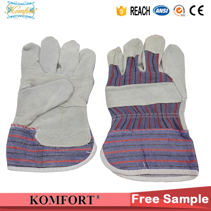 Cow Split Leather Gloves Mechanic Work Gloves Protective Safety Gloves (JMC-321F)