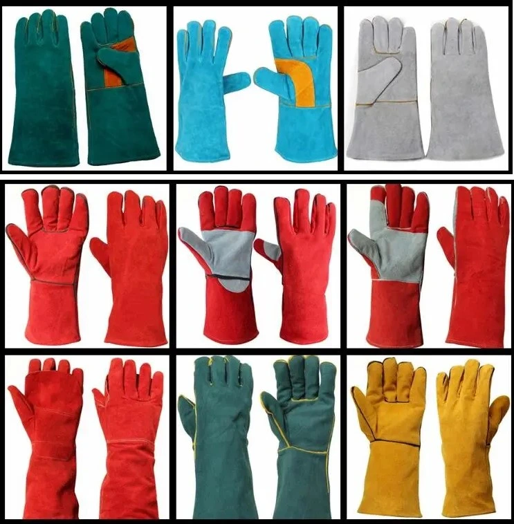 Working Leather Welding Gloves in Winter Warm Style