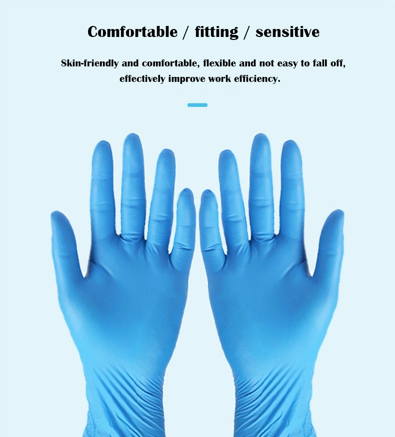 100PCS Rubber Nitrile 9 Inch Gloves Disposable Gloves Protective Gloves Universal Cleaning Work Finger Gloves