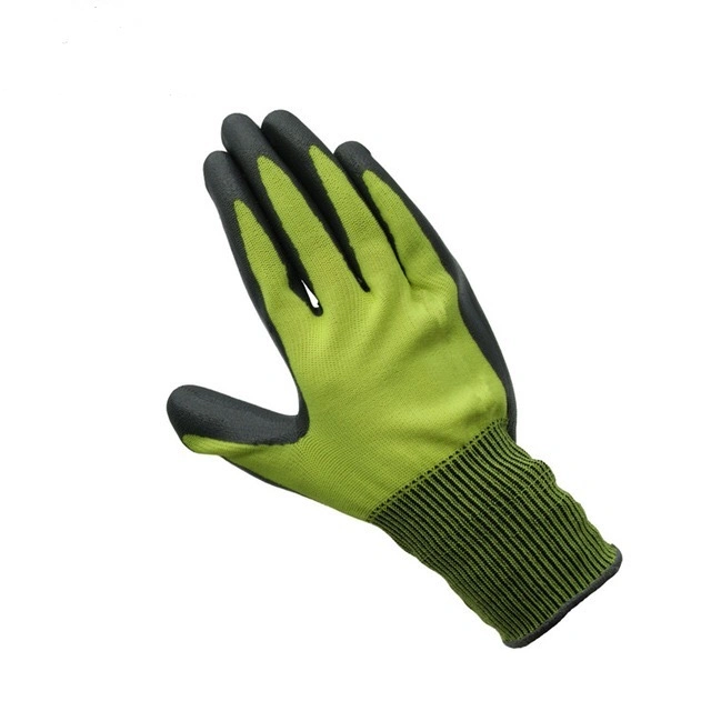 Polyester Smooth Finish Grey 13G Nitrile Coated Gloves
