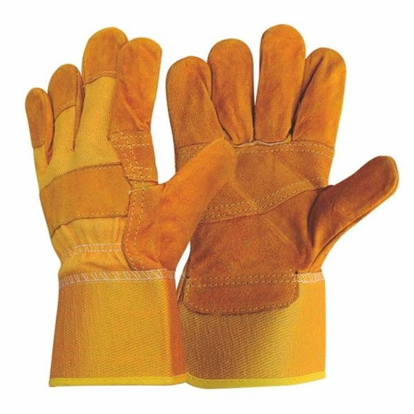 Double Palm Leather Welding Cowhide Cotton Heat Resistant Working Gloves