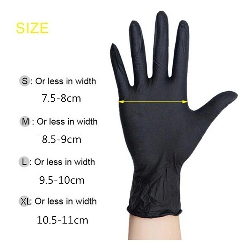 Disposable 9mil Supplies Latex Gloves Powder Free Box 100 Blue Hand Gloves