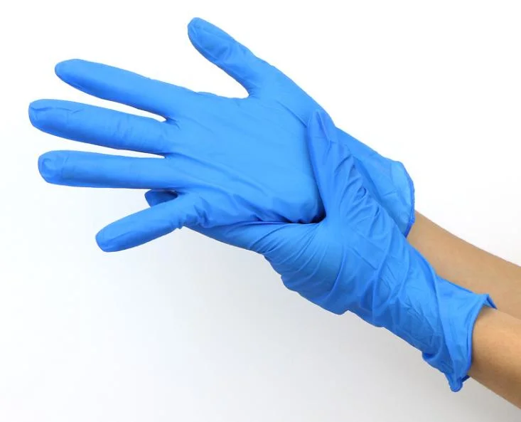 Nitrile Gloves for Mechanical CE Certificate Cheap Blue Nitrile Gloves Powder Free