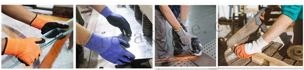Anti Puncture Hppe Glove Nitrile Sandy Coated Gloves Industrial Work Gloves