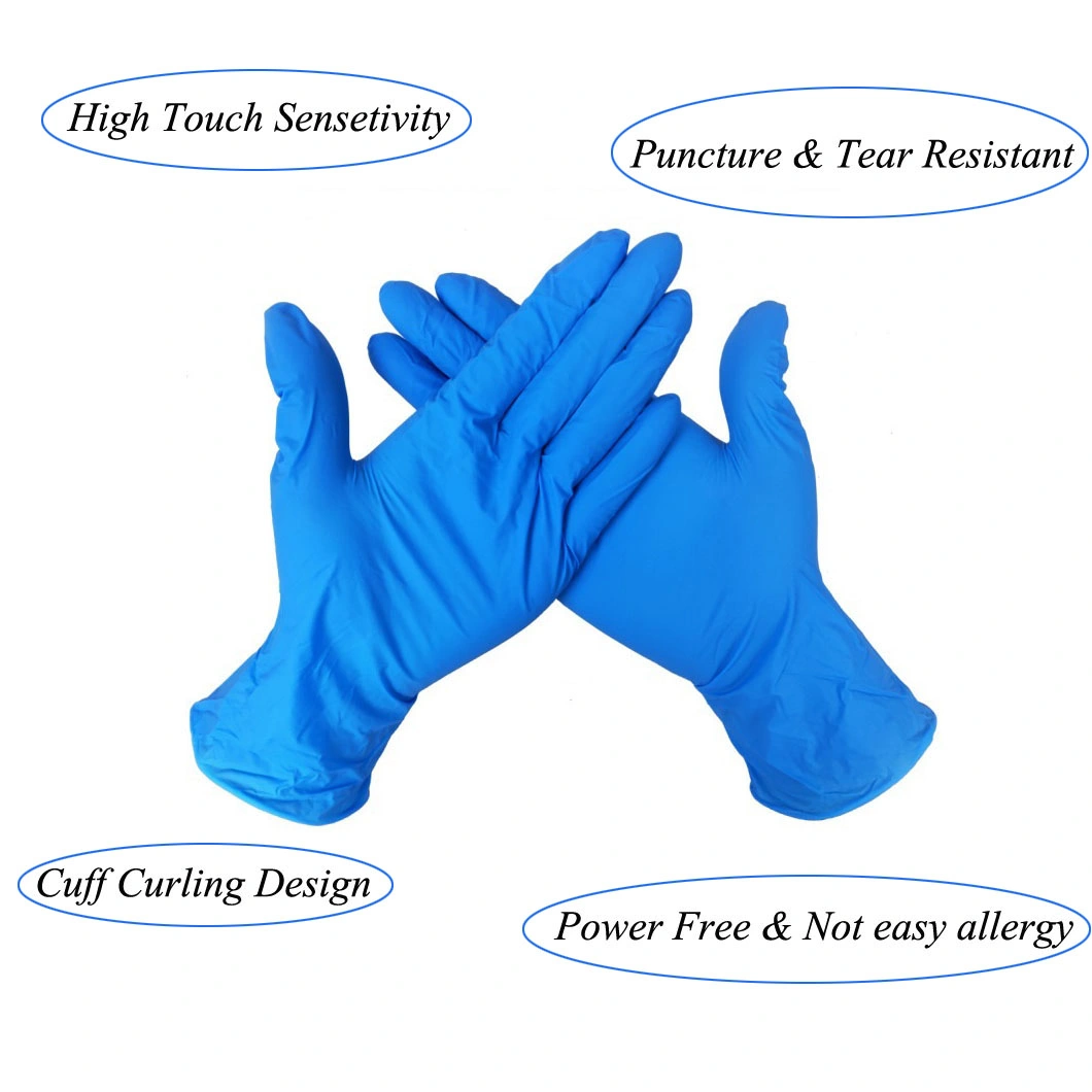 Large Stocks Disposable Nitrile Gloves Hand Protective Work Labor Gloves