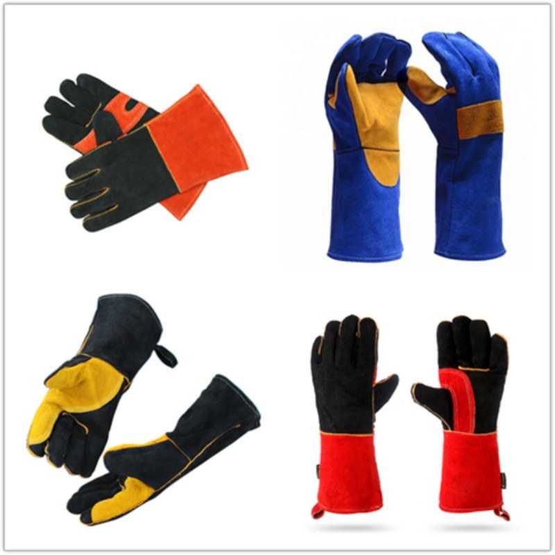 Heat Resistant Cowhide Leather Work Safety Protective Gloves for Welding/Welders