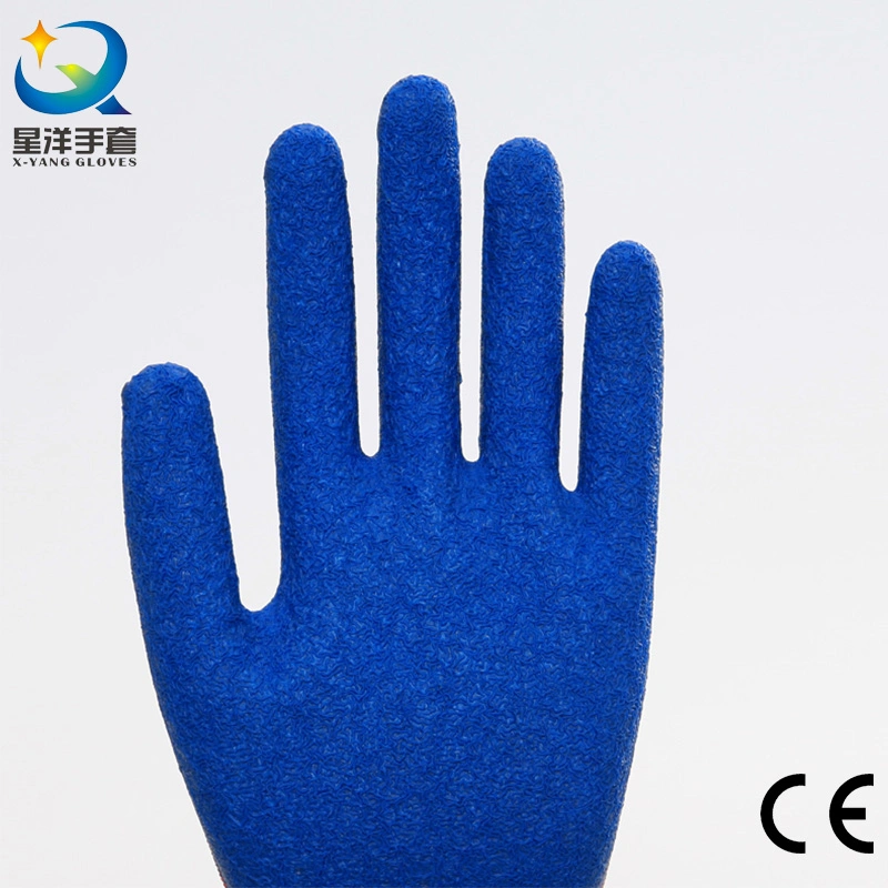 Polyester Hand Gloves Safety Working Latex Coated Industrial Gloves with CE