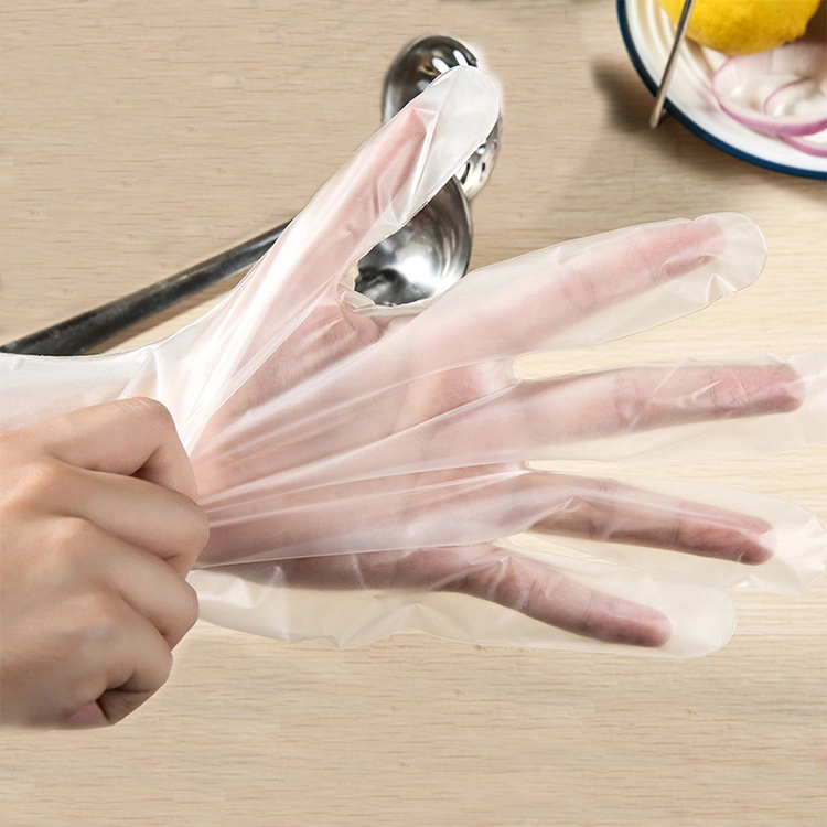 Wholesale Food Grade Waterproof Transparent Plastic Safety Restaurant Household Cleaning Eating Protective Disposable PE Gloves