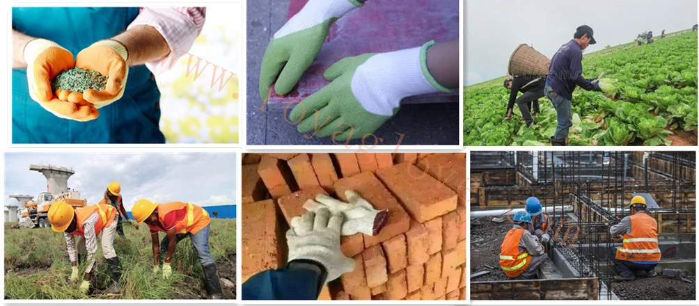 Polyester Hand Gloves Safety Work Gloves Latex Coated Work Gloves Industrial Gloves