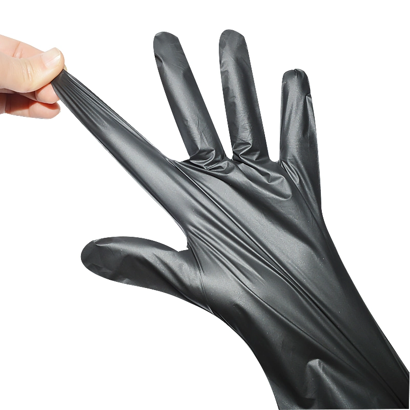 Popular Best Selling Excellent Quality Black CPE/TPE Gloves Disposable Food Grade Glove