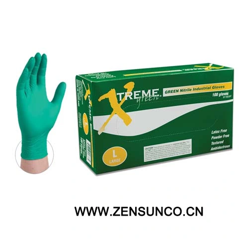 Xtreme Green Nitrile Gloves Mofix-Xngpf
