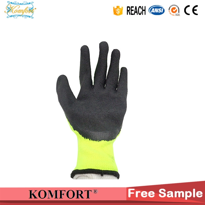 Blue Latex Coated Gloves Labor Work Safety Gloves (JMC-211Q)