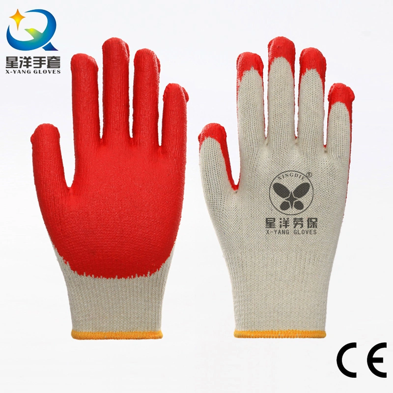 Household Electrical Appliances Crinkle Latex Coated Safety Medium Gloves with CE Certificated