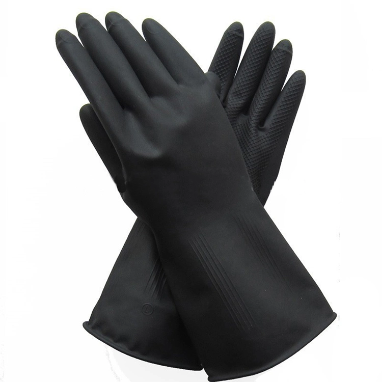Black Industrial Rubber Working Gloves or Latex Gloves