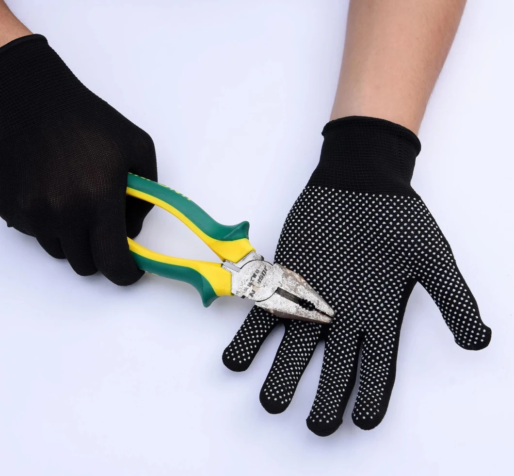 Factory Price PVC Dotted Cotton Knitted Gloves Safety Glove Anti Slip Working Gloves