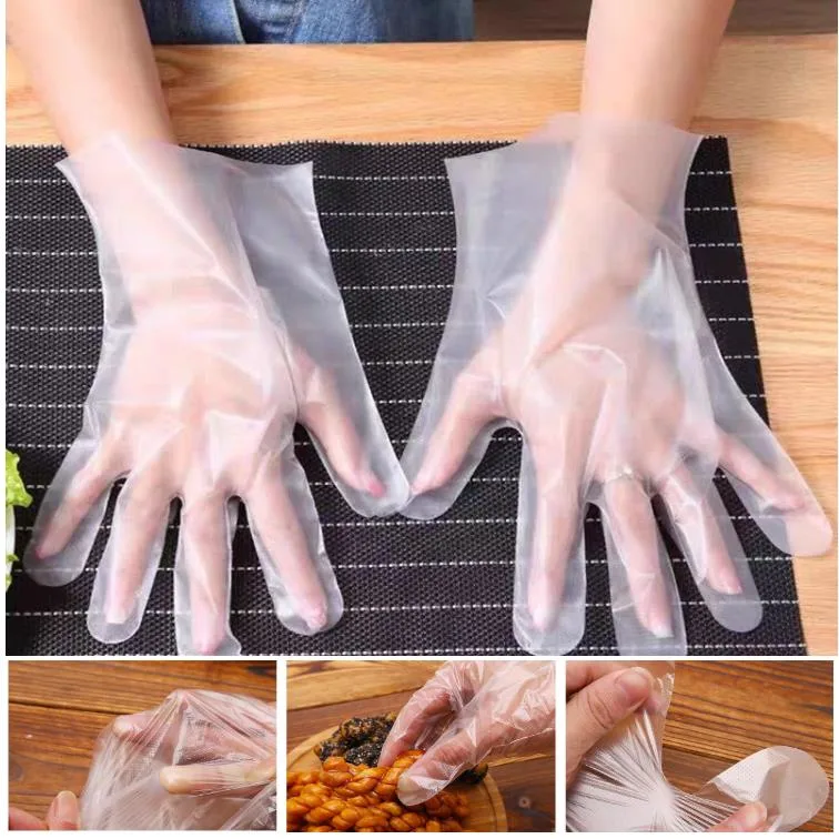 Disposable PE Gloves Clear Thin Gloves Home Solid Kitchen Use 2020