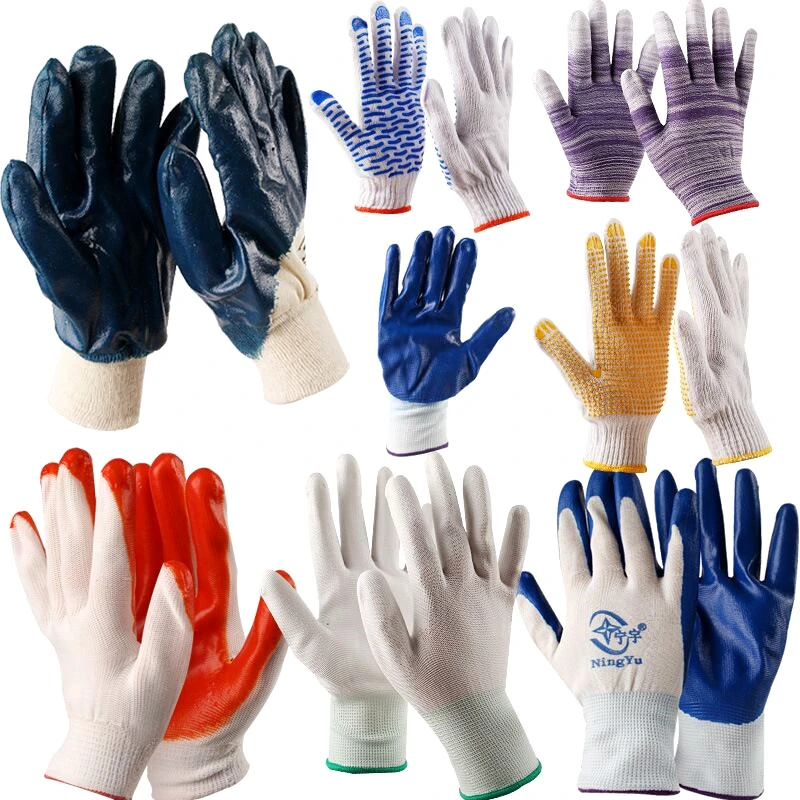 Nylon Nitrile Coated Gloves Garden Work Nitrile Safety Gloves
