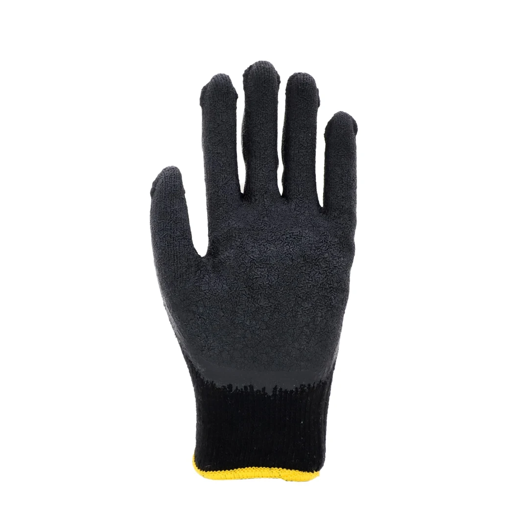 Gardening 13G Polyester Liner with Crinkle Latex Coated Safety Anti-Scratch Gloves with CE Certificated
