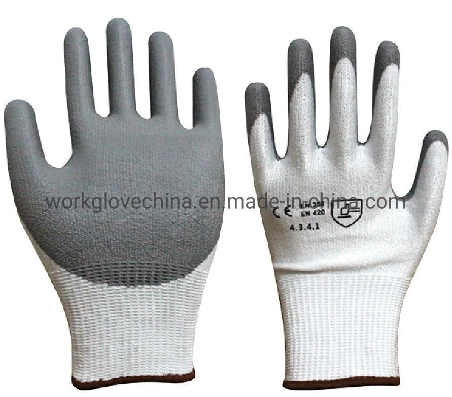 Hppe Work Gloves Cut Resistant Safety Gloves PU Coated Working Gloves Cut Resistant Gloves