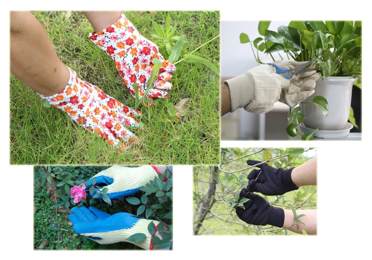Kids Cotton Prints Hand Care Gardening Gloves Factory