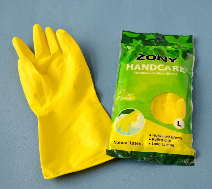Hot Sale Rubber 100% Nature Latex Household Gloves