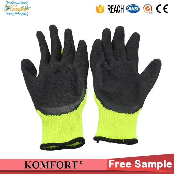 Blue Latex Coated Gloves Labor Work Safety Gloves (JMC-211Q)