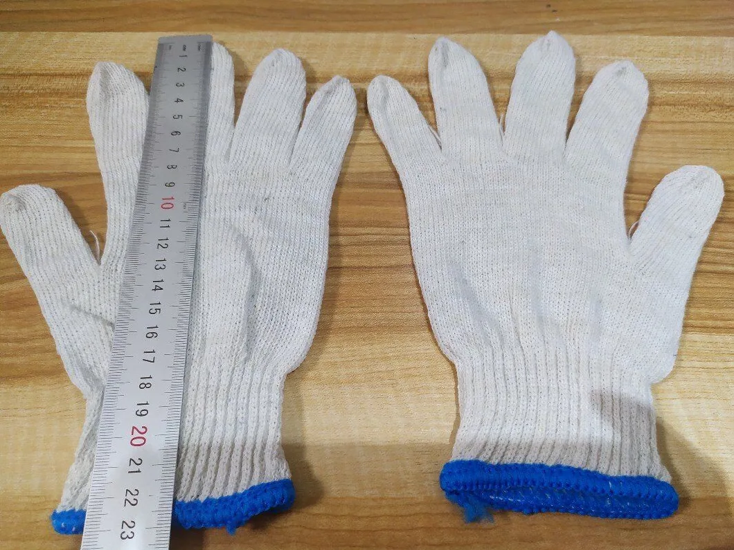 OEM Knitted Cotton Gardening Glove Work Protection Gloves 30g/45g/50g White Cotton Gloves