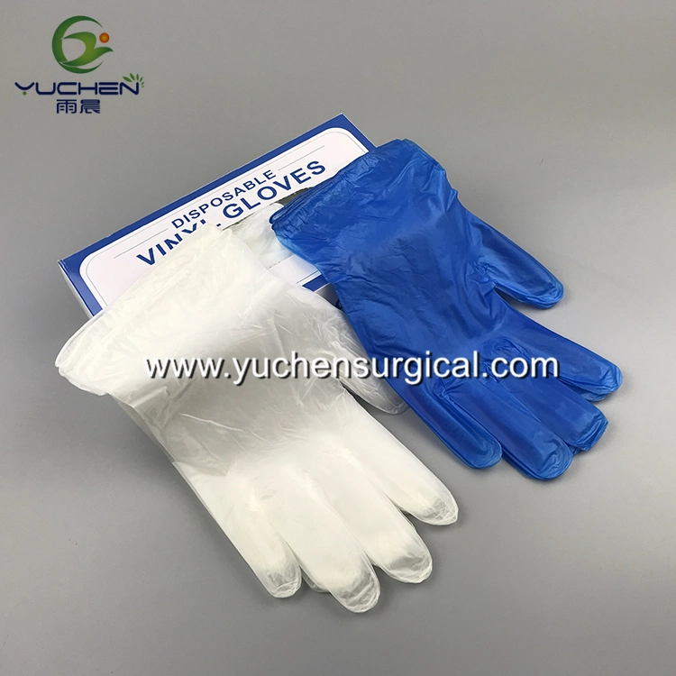 Disposable Clear/Blue Vinyl Gloves Powdered and Powder Free Factory in China