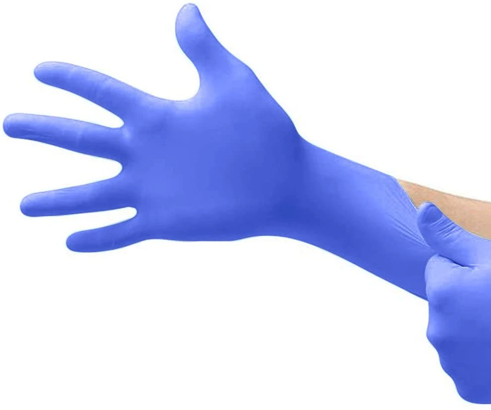 Nitrile Gloves One Time Inspection Gloves Blue Latex Free Powder