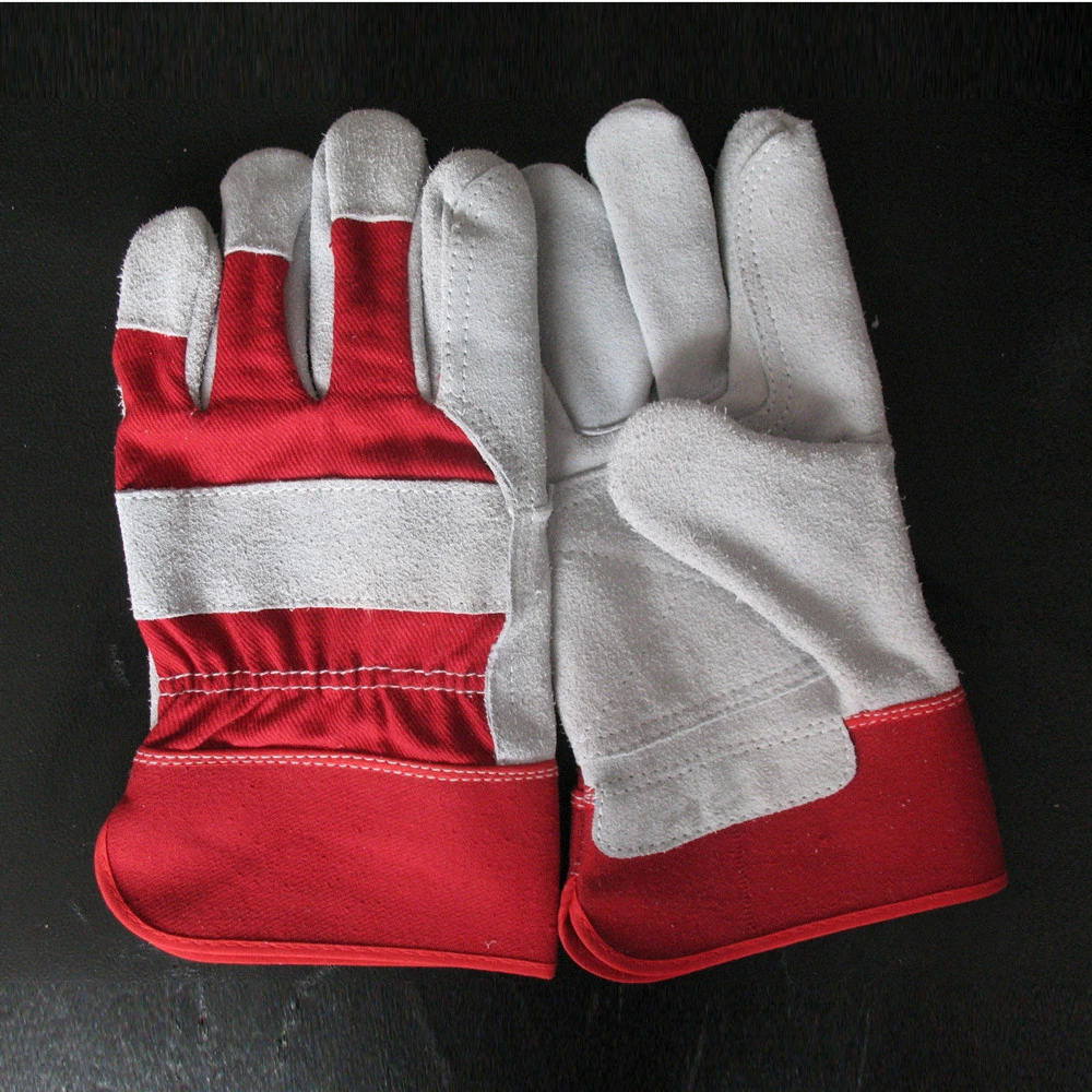 Safety Cow Split Double Palm Leather Work Gloves