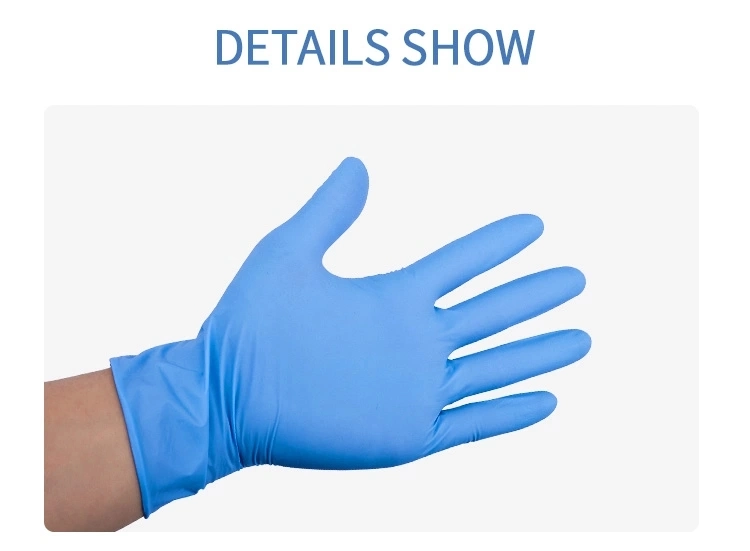 Disposable Nitrile Gloves, Powder Free Nitrile Examination Gloves with En455, En374 Size From S to XL
