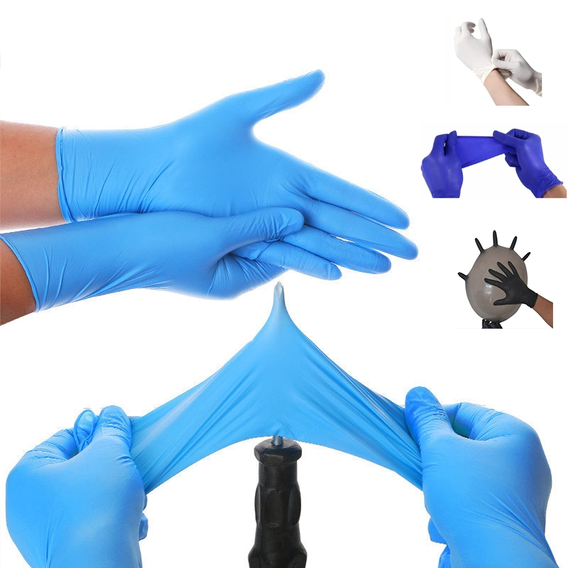 100 PCS Nitrile Gloves Rubber Comfortable Disposable Mechanic Nitrile Gloves Exam Gloves Clean Tool for Woman Man Safety Gloves