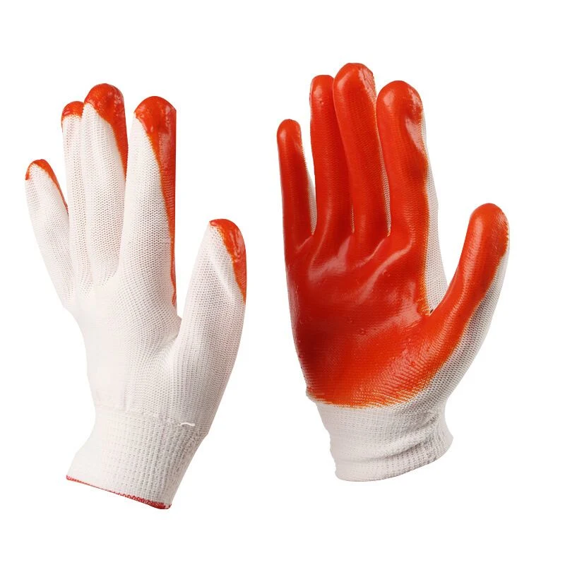 Cotton Safety Gloves PVC Full Coated Latex Gloves Working Gloves
