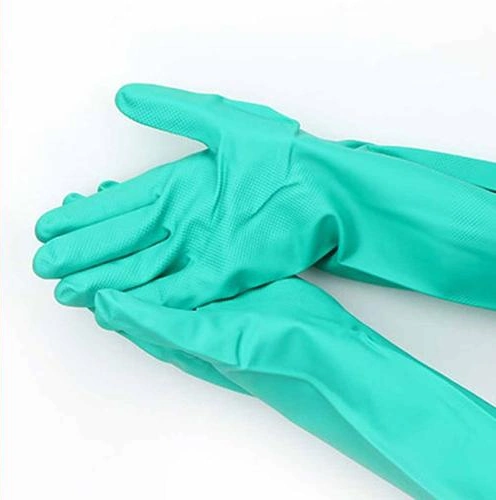 Industrial Manufacturing Gardening Green Nitrile Industrial Gloves
