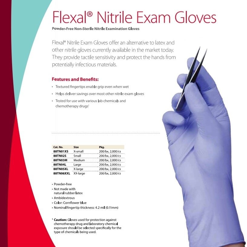 Cardinal Health Flexal Mil Nitrile Gloves