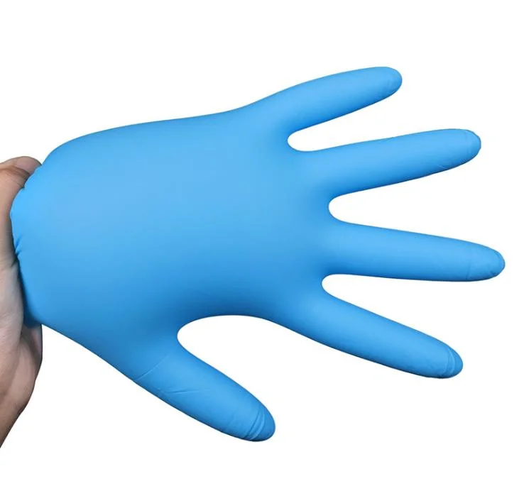 Nitrile Gloves for Mechanical CE Certificate Cheap Blue Nitrile Gloves Powder Free