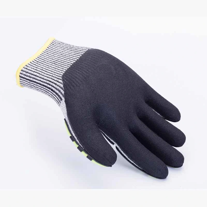Nitrile Gloves Protection Safety Heavy Duty Impact Gloves Oilfield Mechanic Safety Gloves Flexible Impact Resistance Gloves