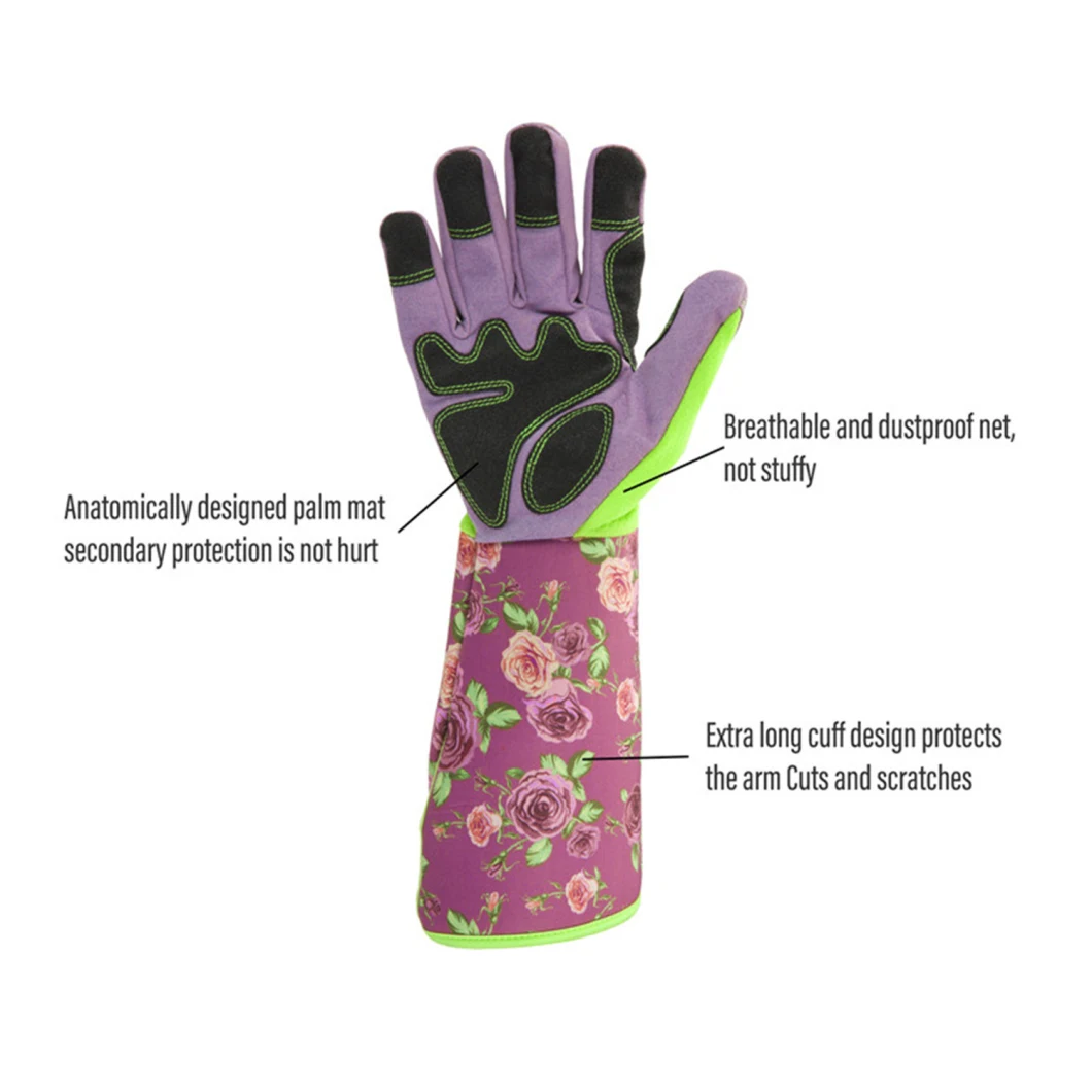 Gardening Gloves Orchard Trimming Gloves Long Sleeves Rubber Garden Gloves