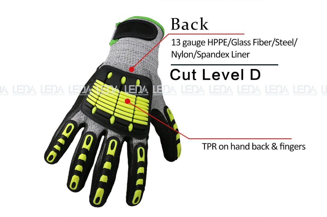 Mechanical Heavy Duty Gloves Impact Resistant Hand Protecting Work Gloves