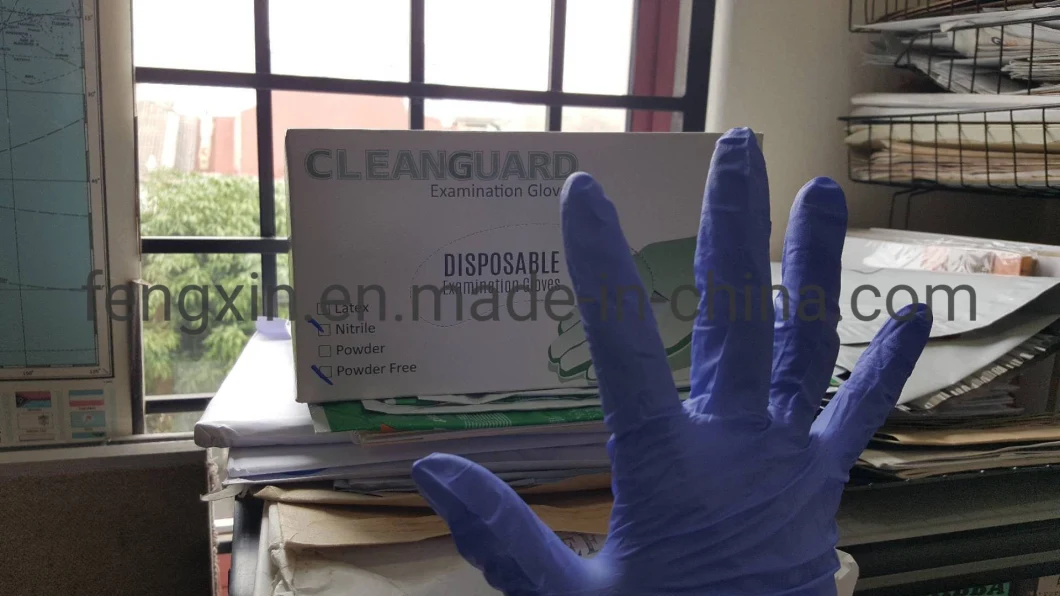Safe Disposable Medical Nitrile Glove / Vinyl Latex Examination Medical Gloves