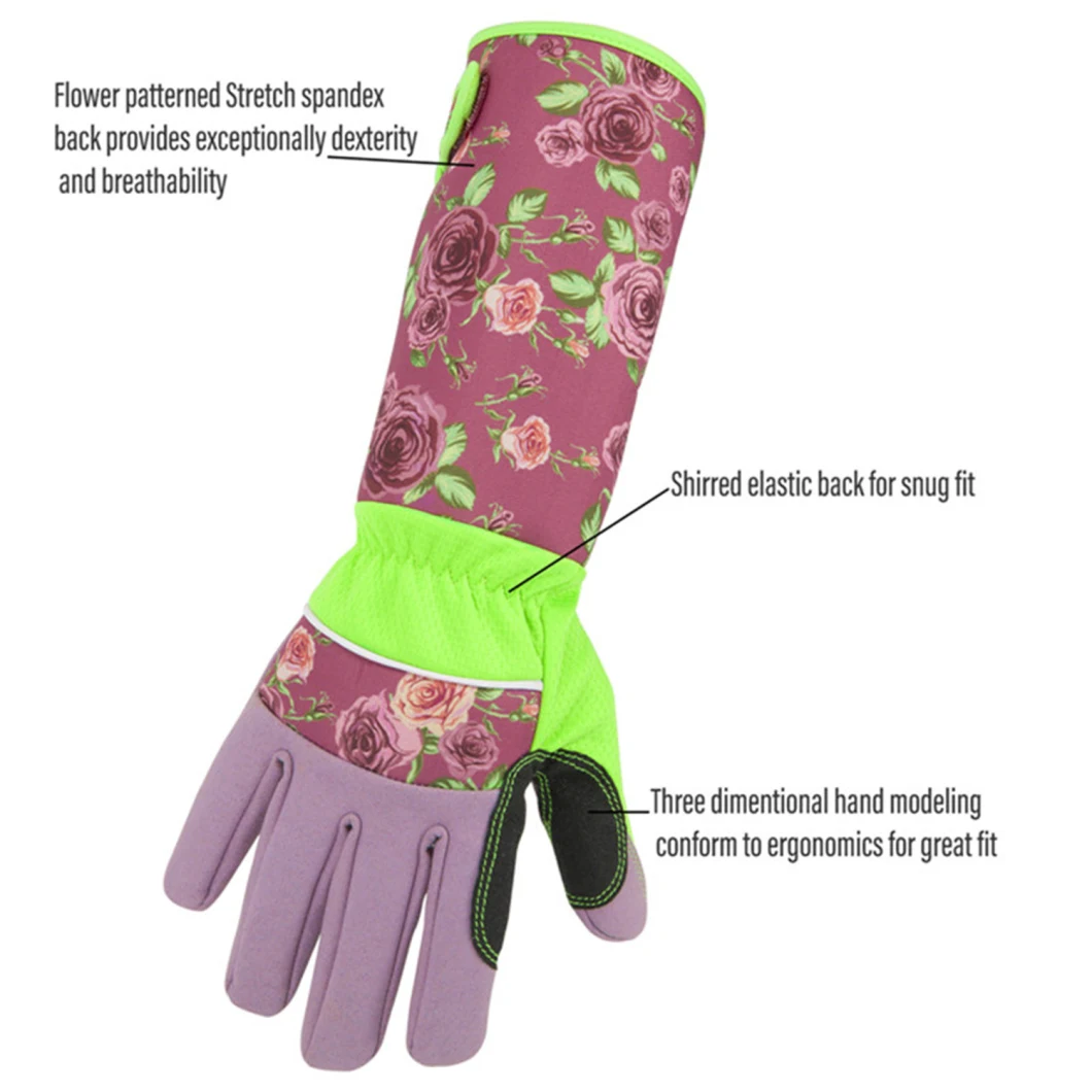 Gardening Gloves Orchard Trimming Gloves Long Sleeves Rubber Garden Gloves