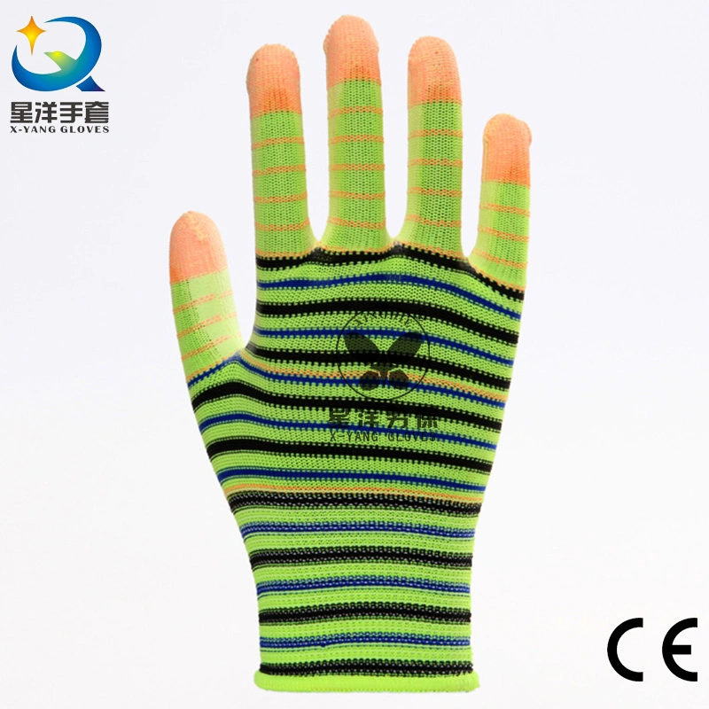 Gardening 13G Polyester Liner with PU Coated Safety Work Labor Gloves